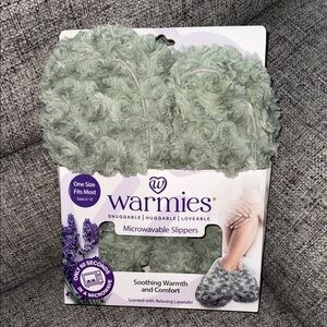 NWT Warmies microwavable lavender scent slippers 6-10 warm, cozy, soothing soft